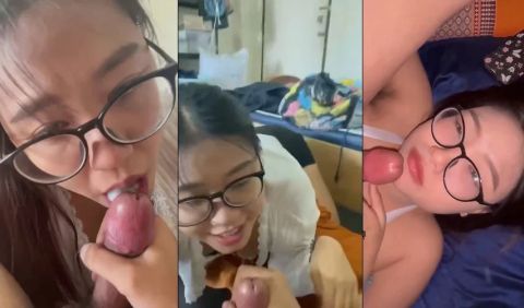 Em sinh viên kính cận bú cu là em không để rớt giọt nào