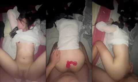 Lúc em sướng anh lén cởi bao ra chơi trần xuất ngập bướm